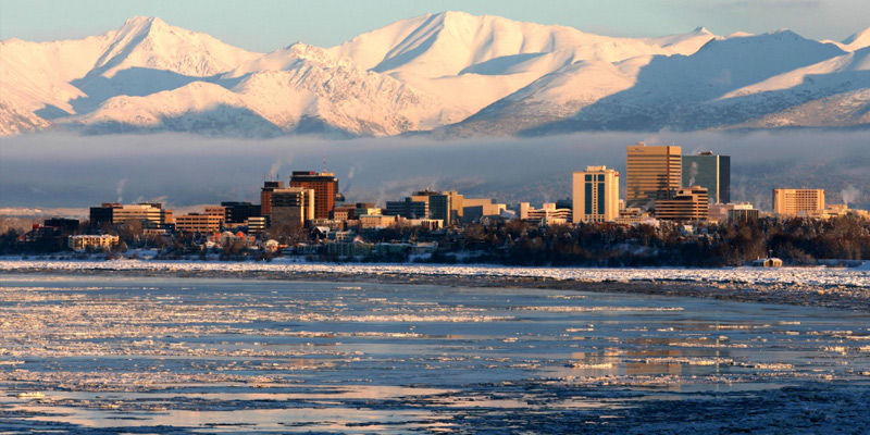 View of Anchorage, Alaska from Earthquake Park