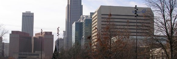Downtown Omaha on brisk fall day