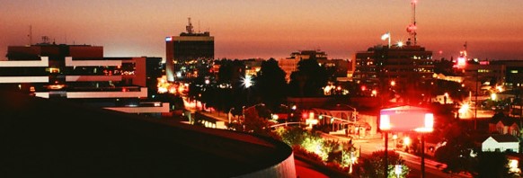 View of Bakersfield at night
