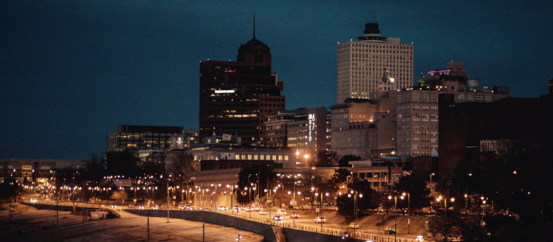Downtown Memphis at night