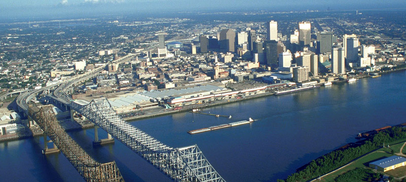 Aerial view of New Orleans, LA