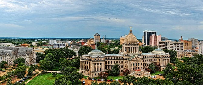 View of downtown Jackson, MS